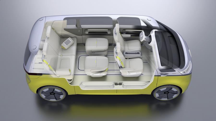Интерьер Volkswagen I.D. Buzz 2017 года  (фото 11 из 82)
